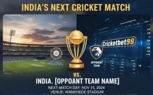 India next cricket match​​ at Cricketbet99 featured image